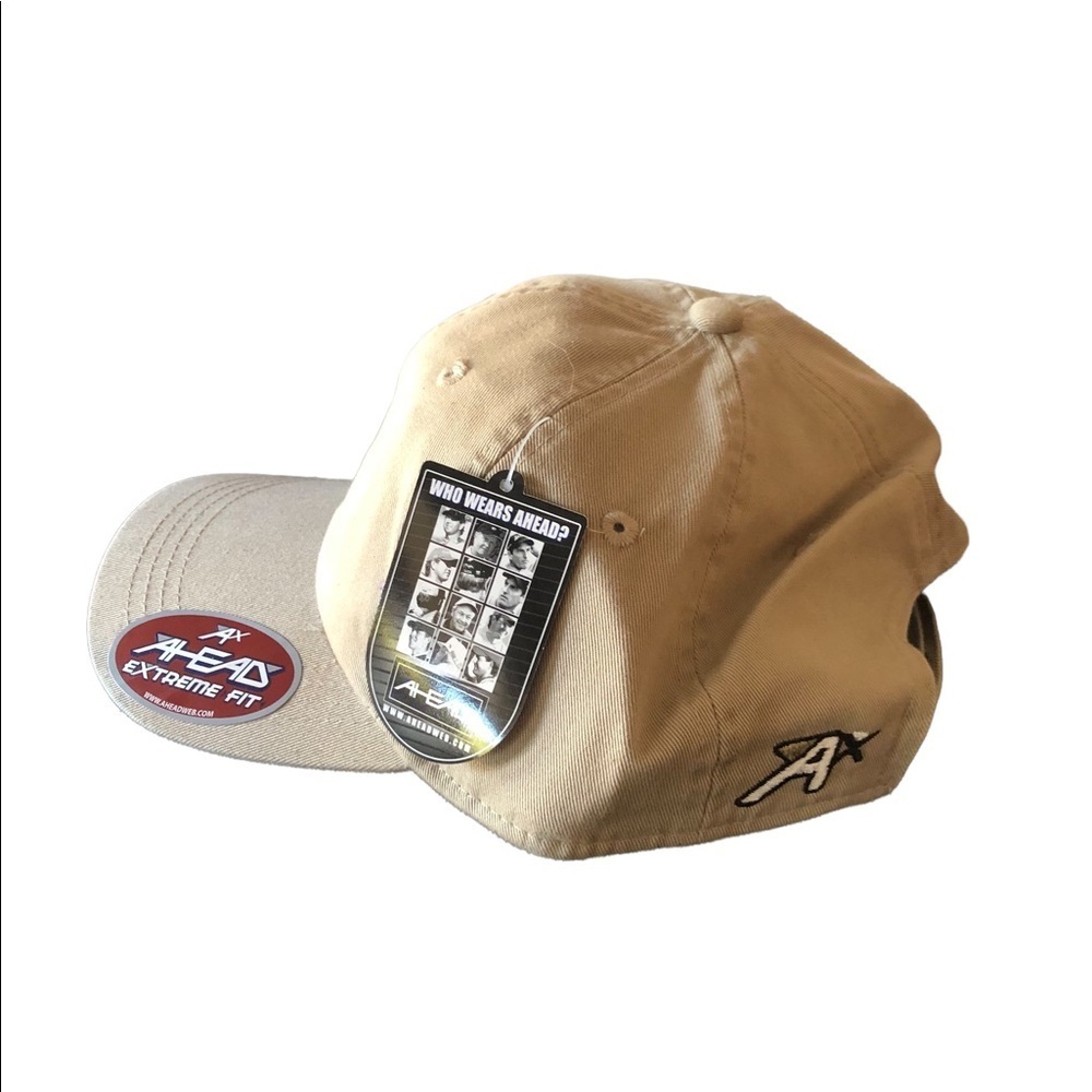 NWOT Ahead Extreme Fit Unisex Adjustable Fit PGA Tour Khaki Ball Cap - Picture 2 of 4
